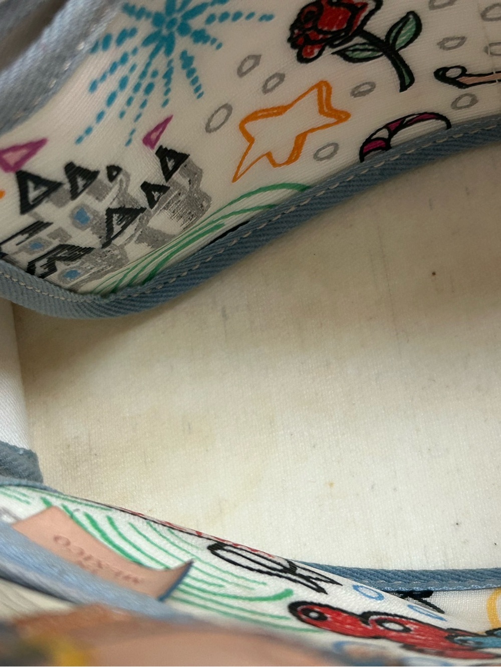 Dooney & Bourke White Disney Sketch Satchel with Multicolor Accents - Picture 7 of 9